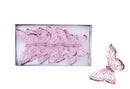 Farfalle con Glitter e Clip 18 Pezzi Ø15 cm Rosa