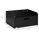Set 2 Comodini Sospesi 40x30x19,5 cm in Truciolato Nero