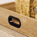 Carrello da Cucina 72x40x86 cm 3 Ripiani con Vassoio Rimovibile e Ruote Girevoli in Truciolare e Acciaio Nero