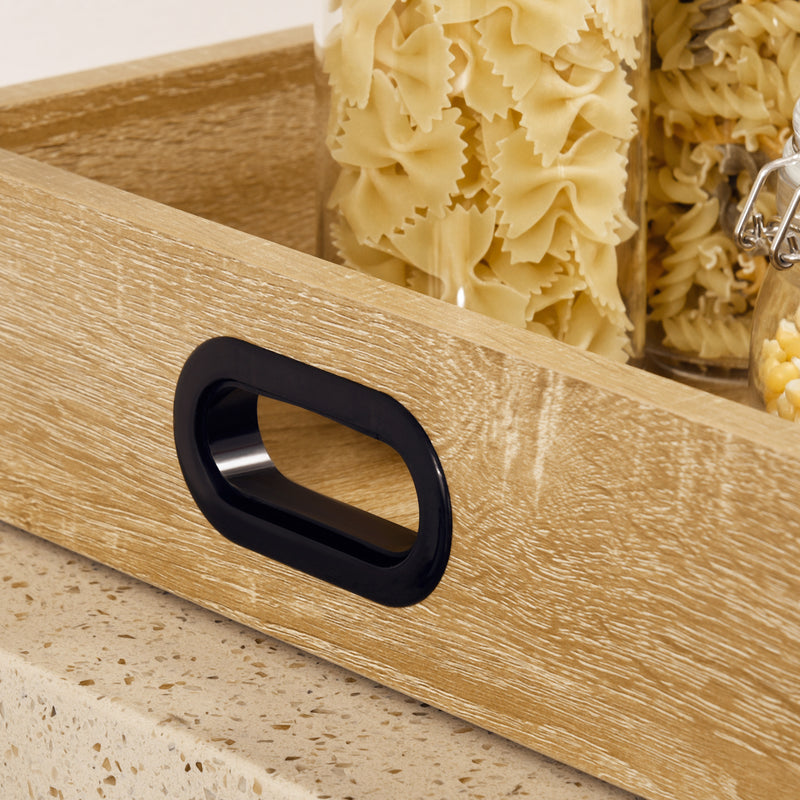 Carrello da Cucina 72x40x86 cm 3 Ripiani con Vassoio Rimovibile e Ruote Girevoli in Truciolare e Acciaio Nero