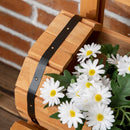 Fioriera da Giardino a Mezza Botte 45x45x180 cm  in Legno d'Abete Naturale