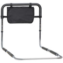 Maniglia Letto per Anziani 87x51,5 cm Larghezza e Altezza Regolabile in Acciaio Argento