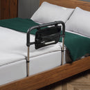 Maniglia Letto per Anziani 87x51,5 cm Larghezza e Altezza Regolabile in Acciaio Argento