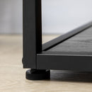 Libreria a 7 Livelli 83x34x180 cm  in Truciolato e Acciaio Nero