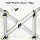 Sedia per Doccia 51,5x49,5x68,5-81 cm Altezza Regolabile su 6 Livelli e Schienale Ricurvo in Alluminio ed EVA Verde e Bianco