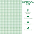 Serra da Giardino 200x77x148-169 cm 2 Finestre e Copertura Rinforzata in Acciaio e PE Verde