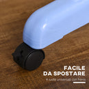 Stendibiancheria Pieghevole 73x64x177 cm 4 Livelli in Acciaio e PP Bianco e Argento