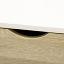 Tavolino da Caffè  106x58x39,5 cm 1 Cassetto e Ripiano in Truciolato Bianco e Legno