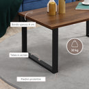 Tavolino da Caffè 100x60x50 cm  in MDF e Acciaio Nero