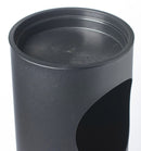 Pattumiera Gettacarte Ø24,3xh66,5 cm con Posacenere in Acciaio Inox