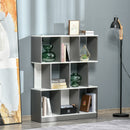 Mobile Libreria a 8 Ripiani 100x24x124 cm in Legno Grigio Carbone   