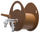 Metall-Wandschlauchhalter mit Doppelauslaufhahn Belfer 42/MU Rost