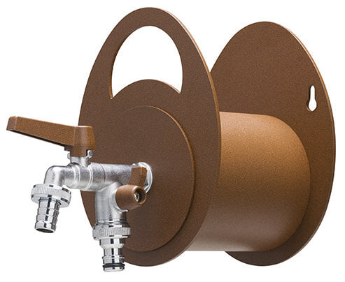 Metall-Wandschlauchhalter mit Doppelauslaufhahn Belfer 42/MU Rost online