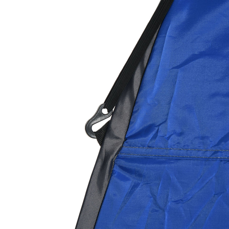 Tenda da Doccia Pop Up Impermeabile 126x124x189 cm con Porta a Cerniera Blu Scuro   