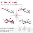 Albero di Natale Artificiale H228 cm 2056 Rami Decorato con Base in Metallo Verde