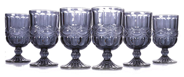 sconto Set mit 6 Nobilis Kelchen in Villa d'Este Home Tivoli Grey Glass