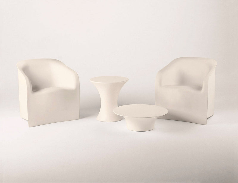 Tavolino da Giardino Componibile Ø37x47 cm in Resina Arkema Olimpo Dove Gray