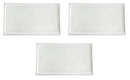 Set 3 Vassoi Rettangolari 28x14x1,7 cm in Porcellana Allluminica Kaleidos Aluxina Bianchi
