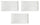 Set 3 rechteckige Tabletts 28x14x1,7 cm in Allluminic Porcelain Kaleidos Aluxina Bianchi