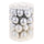 Set 24 Palle di Natale da Appendere Ø 4 cm in Vetro Argento