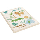 Tappeto Gioco per Neonati 0-3 Anni 150x200x3 cm Antiscivolo e Impermeabile con Animali in Spugna e Flanella      