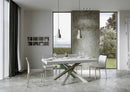 Tavolo Allungabile 160-420x90x77 cm Volantis Bianco Frassino