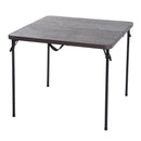 Tavolo da Campeggio Picnic Richiudibile a Valigetta in Polietilene 88x86x71,5 cm  Marrone