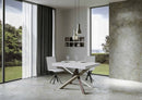 Tavolo Allungabile 130-390x90x77 cm Volantis Premium Bianco Frassino Telaio 4C 
