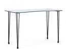 Scrivania Rondò 120x60 in Vetro Nero