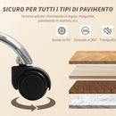 Sedia da Ufficio Operativa Massaggiante a 4 Punti con Riscaldamento 65x70x111-119 cm Tessuto Vellutato Grigio  