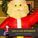 Babbo Natale Gonfiabile Luminoso 146x77x238 cm con  Luci LED