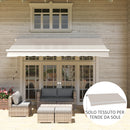Telo di Ricambio per Tenda Parasole Retrattile 3x2,5 m in Poliestere Anti UV 50+ Crema      