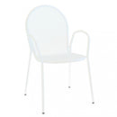 Sedia da Giardino Sheffield Impilabile 54x61x90 h cm in Acciaio Bianco