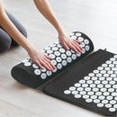 Tappetino 63x39x2 Agopressione con Cuscino Nero