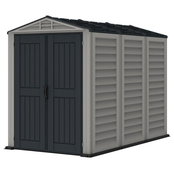 online Geräteschuppen 161 x 250 x 210 cm aus grauem/dunkelgrauem PVC