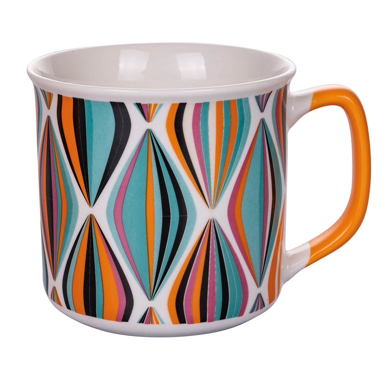 Set 2 Tazze Ø9,2x8,7 cm in Bone China VdE Tivoli 1996 Le cirque orange