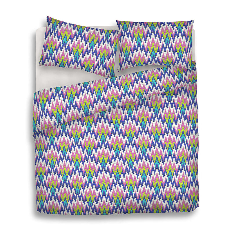 Copripiumino con stampa sul Sacco e Federe Doubleface Zigzag