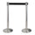 2 Gardinenstangen 3 Meter aus gebürstetem Edelstahl Ø36x101 cm schwarzes Band