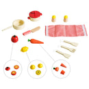 Cucina Giocattolo per Bambini con Accessori in Legno Verde 70x30x88 cm 