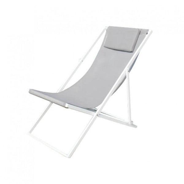 Avana Liegestuhl 97x52x76 h cm aus weißem Textilene prezzo
