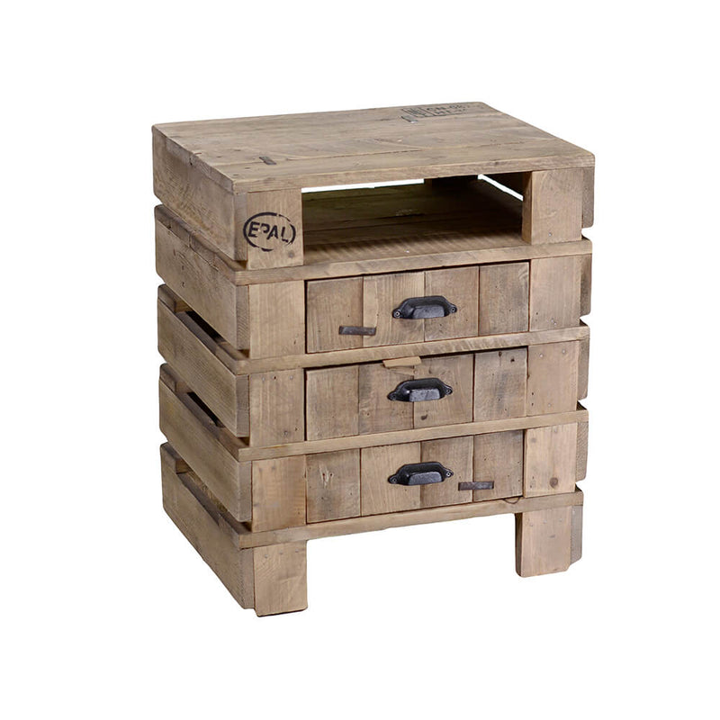 Comodino Mobile 1 Vano e 3 Cassetti 50x42xh59cm Banloc