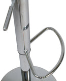 Sgabello con Alzata a Gas e Seduta Girevole in Polipropilene e Similpelle Vandi Bianco e Rosso