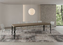 Tavolo Allungabile 200-460x90x77 cm Karamay Premium Tortora Telaio Antracite 
