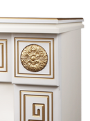 Camino Elettrico da Pavimento 101x140x33 cm Effetto Fiamma 1950W Versailles maxi & Richi Avorio