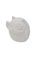 Gufo Porcellana Hello 9,5x6,5x8,5 cm Porcellana Bianco