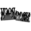 Set 2 Portariviste in metallo rock nero 