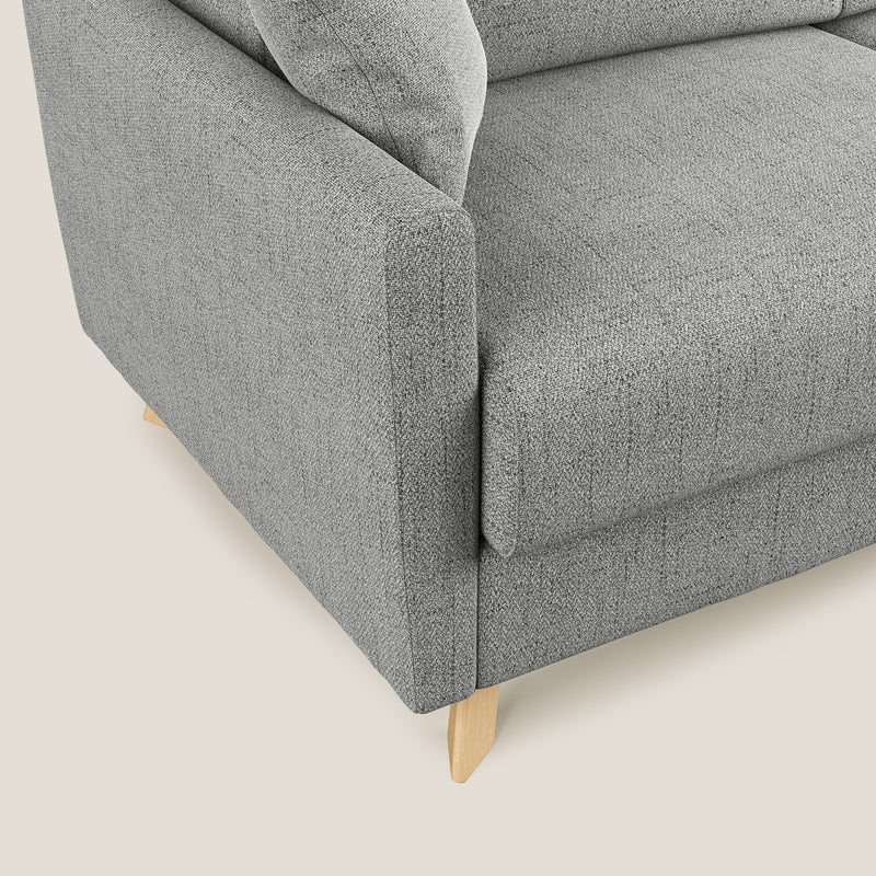 Divano Letto 3 Posti 180x94x97 cm in Tessuto Grigio Chiaro