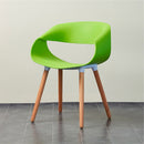 Set 4 Sedie in Polipropilene 45x71x60 cm Gambe in Faggio Fold Verde