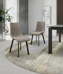 Set 4 Sedie Iris 45x56x86 cm in Tessuto Easy-Clean Beige       