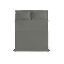 Set Lenzuola Sopra Sotto e Federe Linea Cloe in Raso di Cotone Fumo Varie Misure